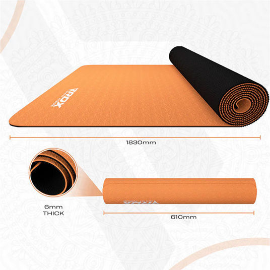 RDX Στρώμα Γυμναστικής Yoga Πορτοκαλί