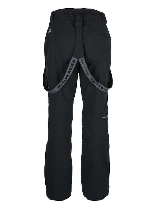 Northfinder NO-3975SNW-269 Men's Trousers for Ski & Snowboard Soft Shell Black