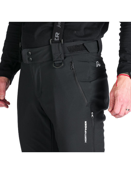 Northfinder NO-3975SNW-269 Men's Trousers for Ski & Snowboard Soft Shell Black