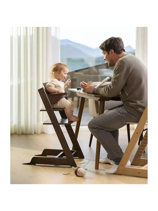 Stokke Tripp Trapp Καρεκλάκι Φαγητού με Ξύλινο Σκελετό & Ξύλινο Κάθισμα Oak Warm Brown