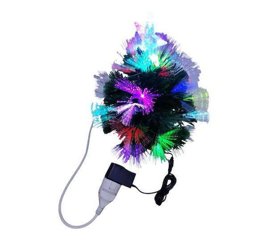 cu lumină LED Decorațiune de Crăciun Braduleț Cireșe Aspect natural 35cm. Împodobit Verde Tree