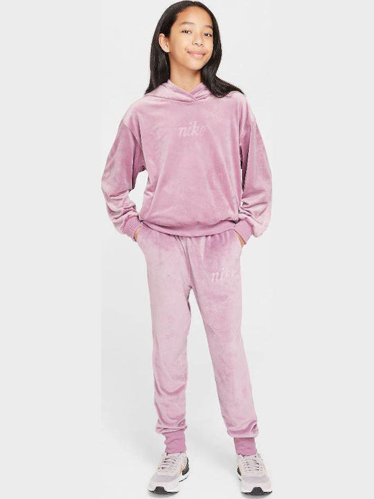 Kids Sweatshirt with Hood and Pockets Purple SPORTSWEAR