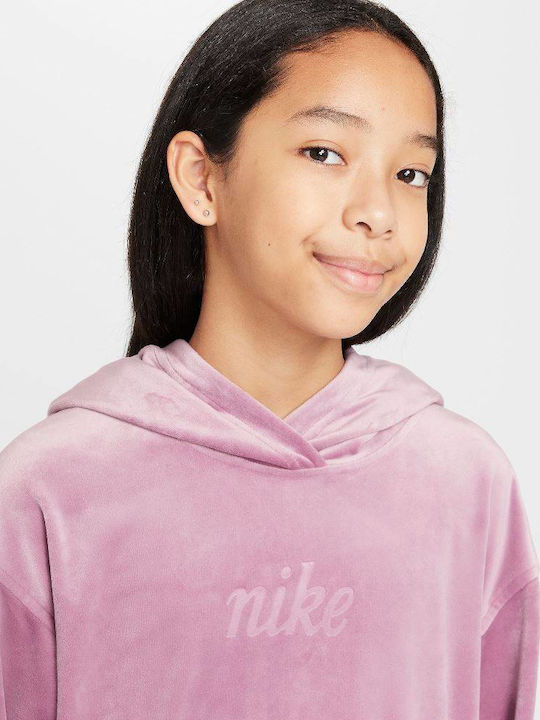 Kids Sweatshirt with Hood and Pockets Purple SPORTSWEAR