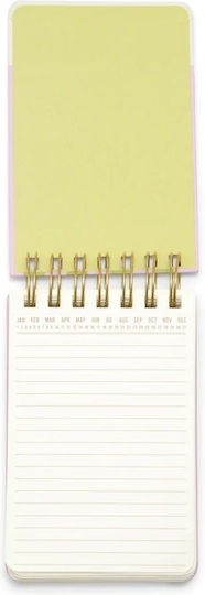 Designworks Notepad Spiral with Dots Gold