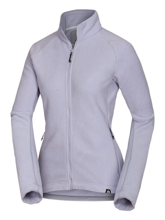 Women's Cardigan with Zipper Purple