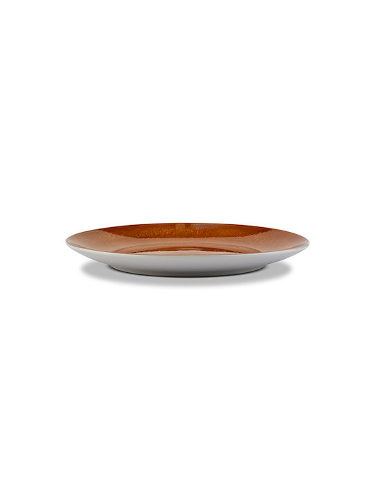 Nava Plate Desert made of Porcelain Brown with Diameter 19cm