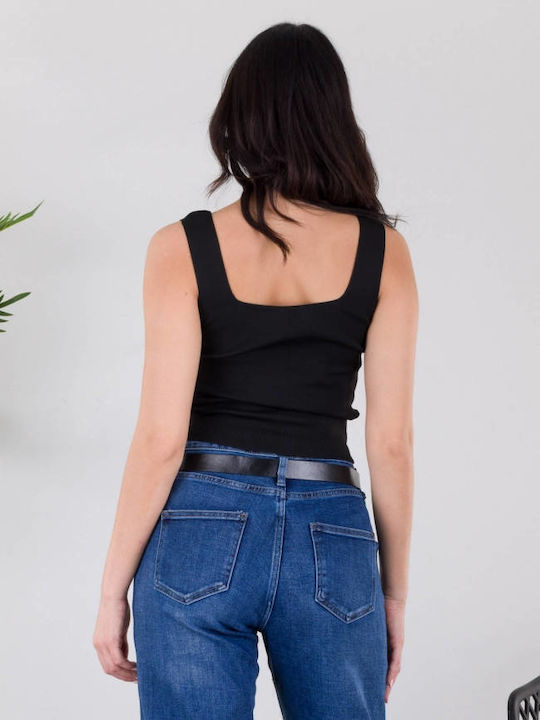 Hoch tailliert Damenjeans Blue
