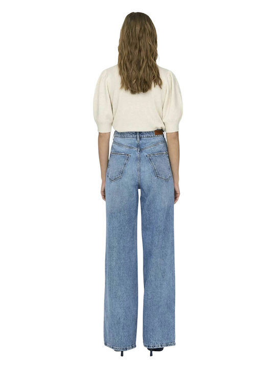 Only Hope Women's Jean Trousers in Wide Line Light Blue Denim Blue