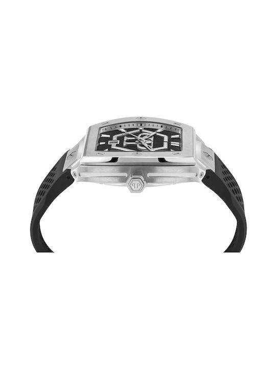 Philipp Plein Hexagon Phantom Men's Watch Battery with Black Rubber Strap