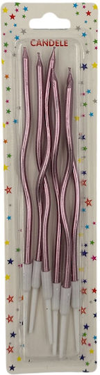 Cake Candles Birthday Candle in Rose Gold Color 6pcs 6752-93/1