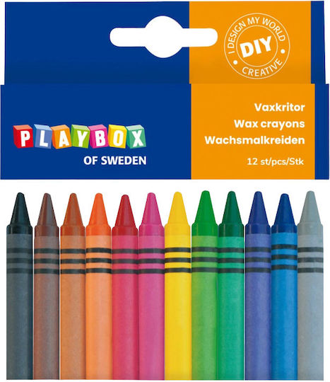 Playbox Set de creioane colorate cu 12 culori