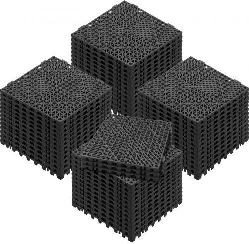 Set of 55 Matte Tile Drainage Vevor 30x30 cm Black Hzxsjdd1212yjt8w2v0