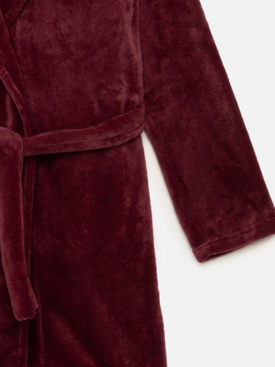 Minerva Χειμερινή Γυναικεία Fleece Ρόμπα