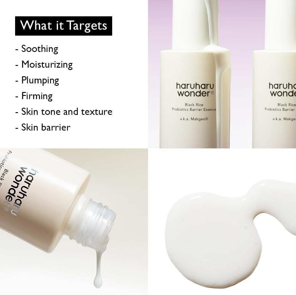 Haruharu Wonder Black Rice Probiotics Barrier Καταπραϋντικό & Ενυδατικό Essence Προσώπου για Αποτοξίνωση & Σύσφιξη 120ml