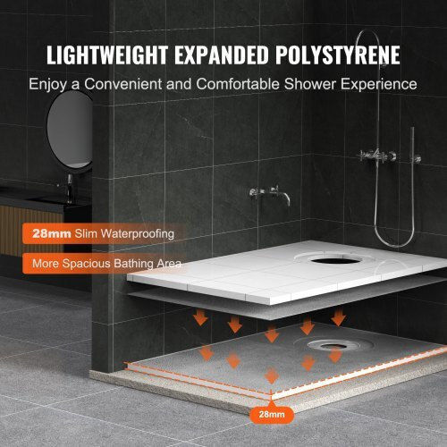 Vevor Ceramic Shower 152.4x96.5cm