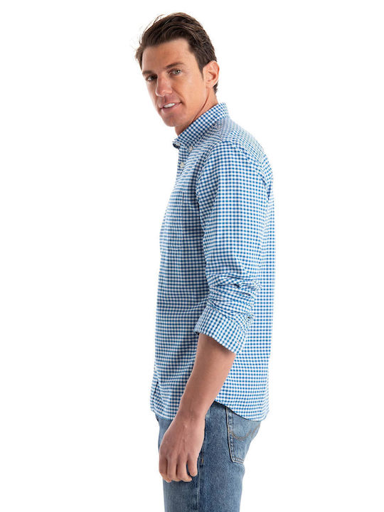 Jack & Jones Shirt Tartan Light Blue