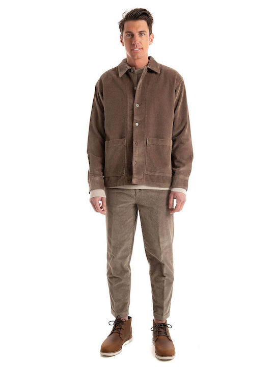 Jack & Jones Overshirt Catifea Cămașă Brown