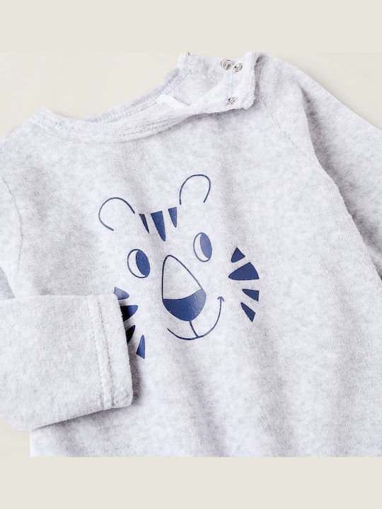 Zippy Body pentru Bebeluși Mânecă lungă Catifea Gri