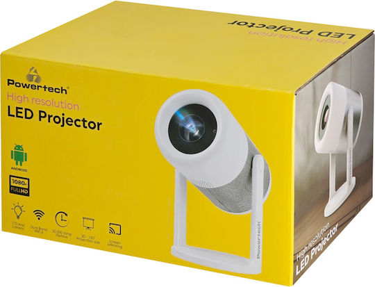 Powertech Projector LCD Full HD Λάμπας LED με Wi-Fi και Ενσωματωμένα Ηχεία PT-1305