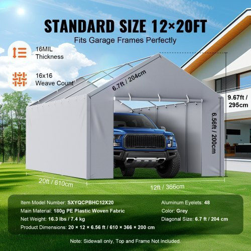 Vevor Seite für Kiosk Gray 6.096m