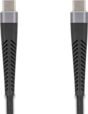DeLock Braided USB 2.0 Cable USB-C Male - USB-C 60W PD Black 1m