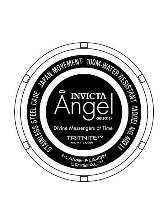 Invicta Angel Ρολόι Μπαταρίας με Καουτσούκ Λουράκι Invicta Angel Ρολόι Μπαταρίας με Καουτσούκ Λουράκι