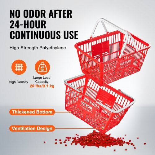 Vevor Shopping Basket Red