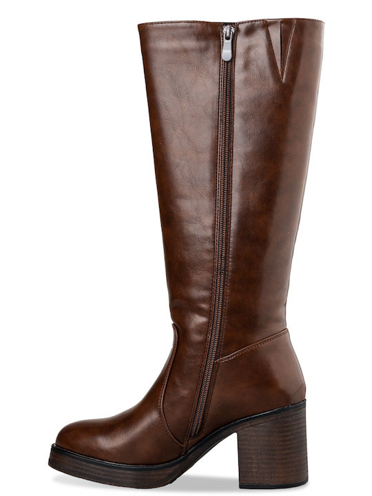 Envie Shoes Women's Boots Riding Brown