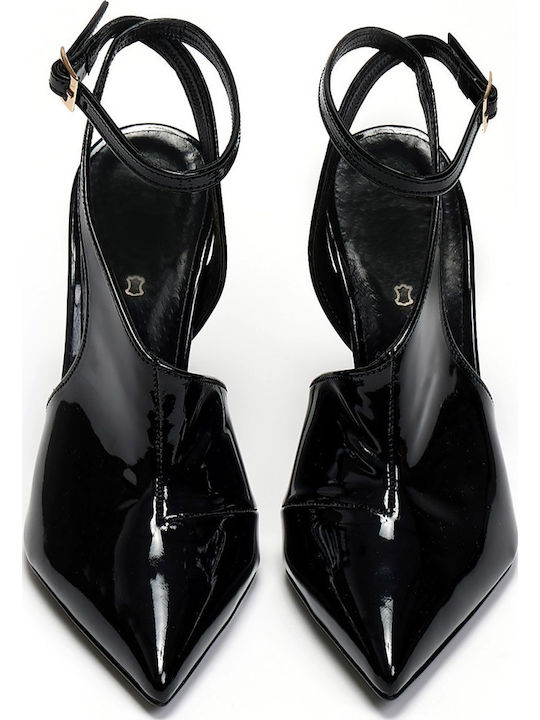 Pumps mit Riemchen Schwarz