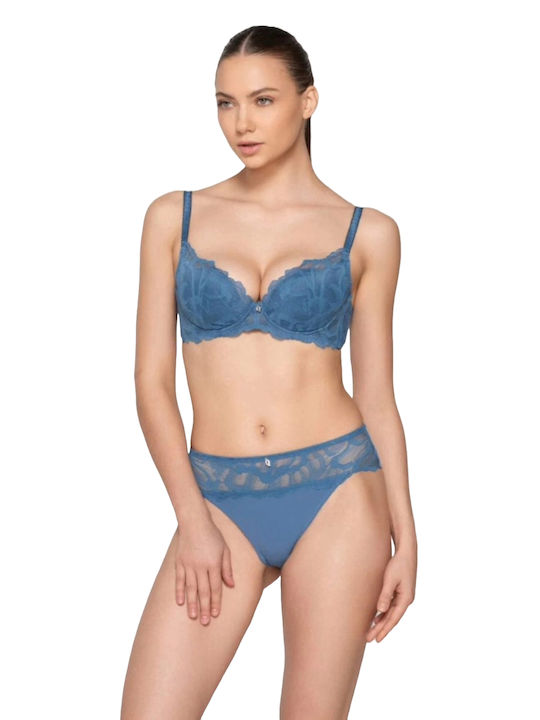 Luna Melody Balconette Balconette Bra with Light Padding Underwire Silicon