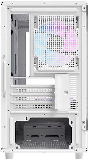 Darkflash DB330M Gaming Midi Tower Computer Case with Window Panel and RGB Lighting White