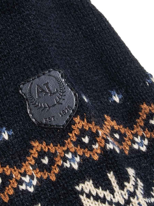 Kids Cardigan Knitted with Hood Navy Blue