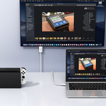 Borofone Cable HDMI male - USB-C male 1m Λευκό