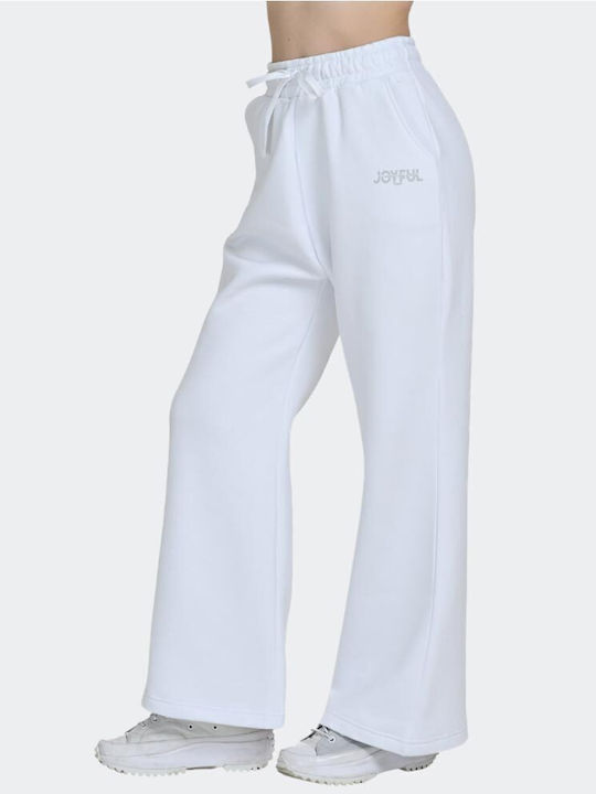 Παντελόνι Φόρμας Fleece ΛΕΥΚΗ