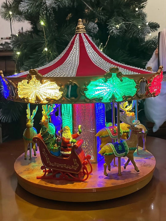 Carousel Christmas Illuminated Decorative Carousel with Music