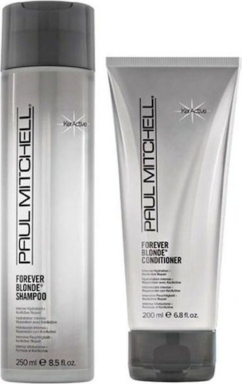 Paul Mitchell Forever Blonde Hair Care Set for Color Maintenance for Colored Hair with Shampoo and Conditioner 2pcs