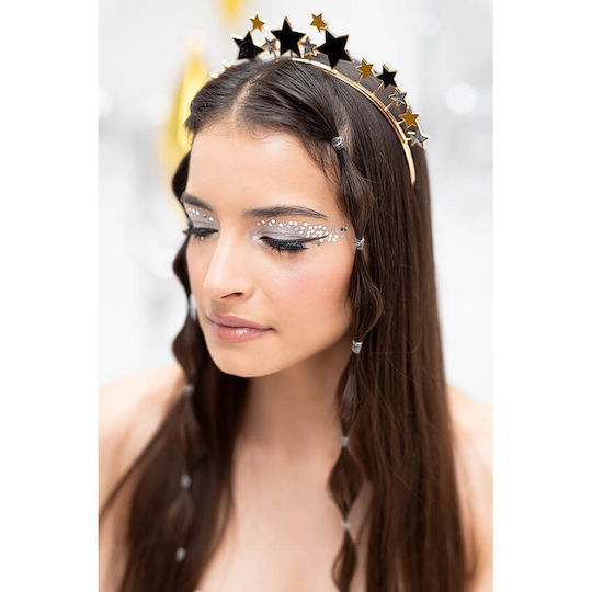 Gold Silber Schwarz Stern Haarband