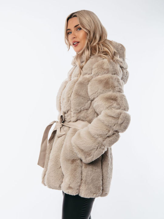 Women's Short Fur Black