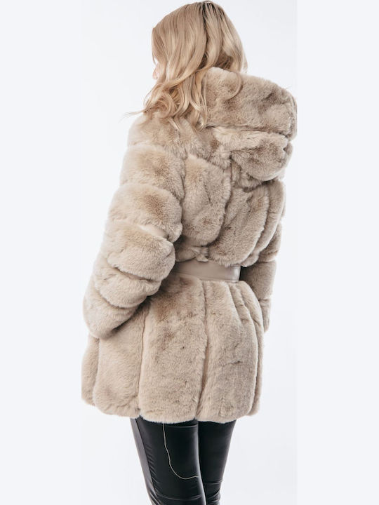 Women's Short Fur Black