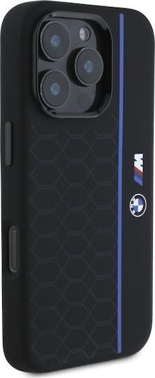 BMW Silicone Hexagon Blue Line Magsafe Umschlag Rückseite Kunststoff / Silikon Schwarz (iPhone 17 Pro Max / iPhone 17 Pro / iPhone 16 Pro Max)