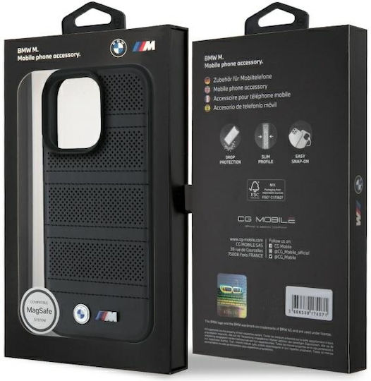 BMW M Perforated And Stitched Line Magsafe Umschlag Rückseite Kunststoff Schwarz (iPhone 17 Pro Max / iPhone 17 Pro / iPhone 16 Pro Max)