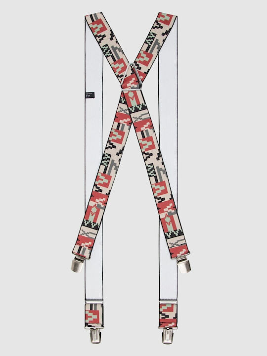 Protest Suspenders Printed Beige