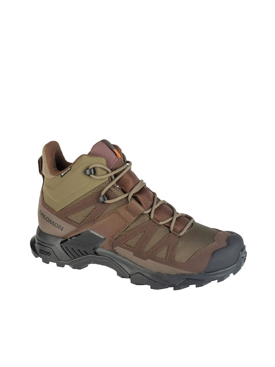 Salomon Men's Hiking Boots Waterproof with Gore-Tex Membrane Green