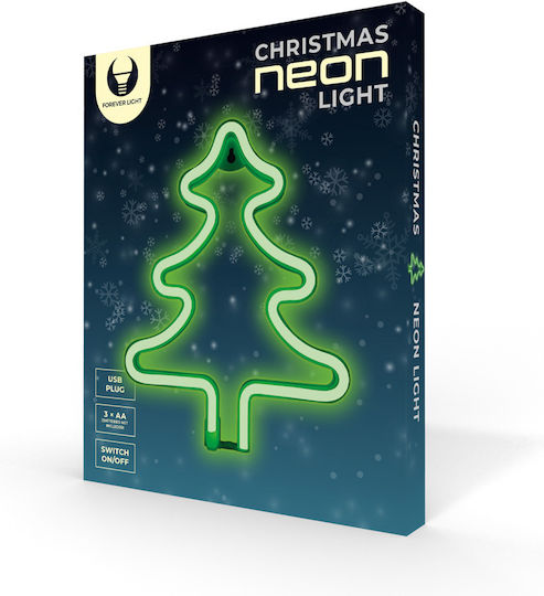 Neon Kactus Φωτιζόμενη Χριστουγεννιάτικη Πλαστική Φιγούρα Ύψους 25εκ. 3τμχ