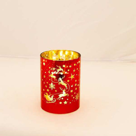 Eurolamp Glass Decorative Red Lighted Stars 9x12cm