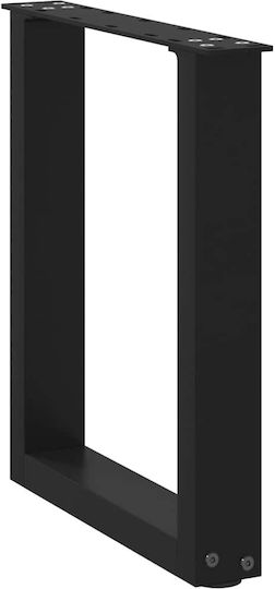 Крака за масичка за кафе U-образни 2 броя черни 38x42-43 см черни 4013152
