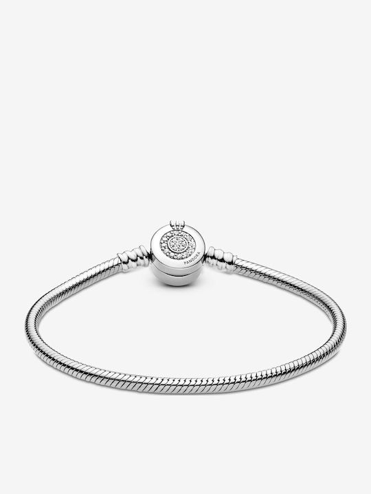 Pandora Women's Silver Chain Bracelet with Zircon 16cm
