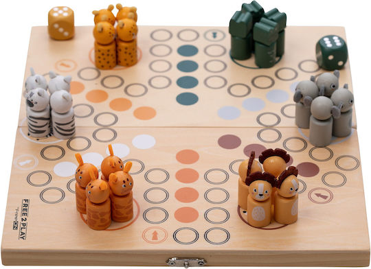 Brettspiel Ludo Safari für 2-6 Spieler 3+ Jahre FreeOn