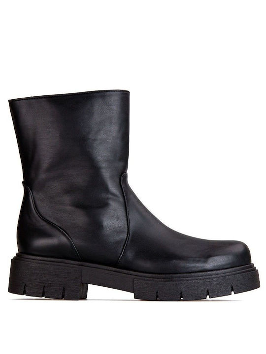 Black Biker Boots Black