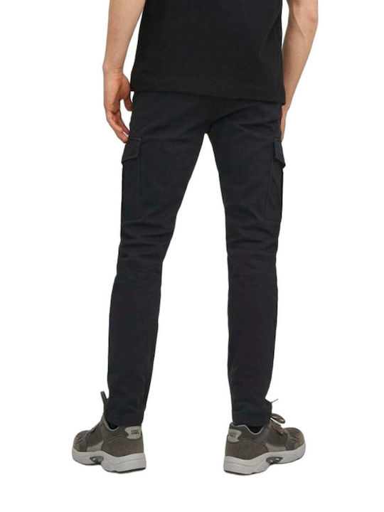 Jack & Jones Trousers Cargo Elastic in Slim Fit Black